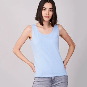 Camiseta sin mangas transpirable de alta calidad para mujer, camisetas de gimnasio de algodón Spandex de Color sólido con estampado personalizado con decoración de encaje - Product Image 1