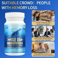Capsules softgel d'huile de poisson personnalisables OEM 500mg d'oméga-3 pour la mémoire adulte et le soutien du sommeil Suppléments EPA DHA
