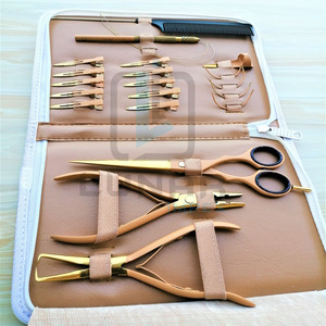 Kit de Herramientas de Pinzas para Extensiones de Cabello LUNAR de Acero Inoxidable Quirúrgico de Alta Calidad en Oro Rosa Plasma con Múltiples Accesorios - Product Image 6