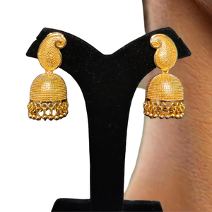 Super Quality <b>Earrings</b> Set with Unique Designed 22CT Gold Plated <b>Jhumka</b> Style <b>Earrings</b> Jewelry for Women Wear - Product Image 2