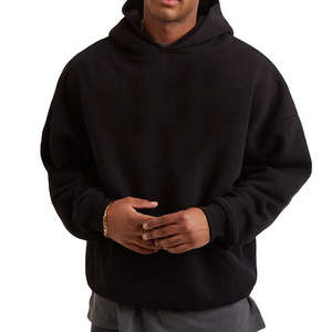 Sudaderas Personalizadas de Alta Calidad para Hombre, Moda en Algodón Grueso de 350 GSM, Sudadera Deportiva Lisa con Letras Bordadas, Sudaderas Esenciales - Product Image 1