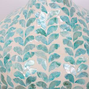 Handmade Mother Of Pearl Vase <b>Light</b> Blue <b>Leaf</b> Pattern Handmade Decorative Pot For Wholesale Home Decor And Coastal Style Design - Product Image 5