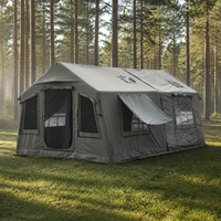 Tente gonflable en coton Litai Antour AT8+8 16m², imperméable, avec structure pneumatique, porte en TPU, extension amovible, pour le camping quatre saisons