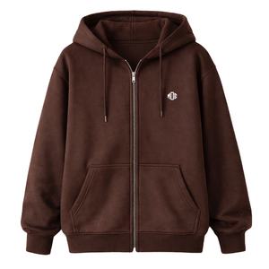Wholesale Trendy Women Oversized Zip Up Hoodies Cotton Fleece Casual Sweatshirt Custom Logo Hoodies Women OEM Private <b>Label</b> - Product Image 6