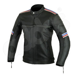 Chaqueta de Motociclista de Cuero Genuino para Hombre, Estilo Vintage, con Protección de Armadura CE, Impermeable y Transpirable, Diseño Personalizable - Product Image 3