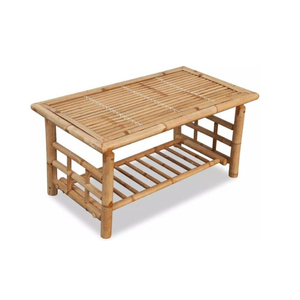 Venta al por mayor de mesa de bambú para sala de estar, mesa de centro natural con trastero para jardín al aire libre del fabricante Vietnam - Product Image 5