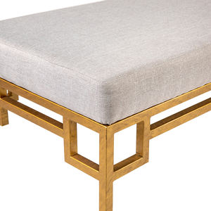 Banc de salle à manger en fer fabriqué à la main avec coussin rembourré et usine de design de cercle artistique Usine de meubles en métal - Product Image 4