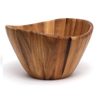 Mangkuk Salad Kayu Akasia Alami Ramah Lingkungan Best Seller Star Decoratives Gaya Japandi Buatan Tangan Ringan Untuk Pesta