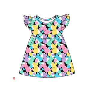 Ensemble de vêtements pour enfants personnalisés avec un lapin de Pâques, vêtements pour bébé <span class=keywords><strong>fille</strong></span>, ensemble à manches courtes, vêtements de boutique pour enfants de Pâques, 0-16 <span class=keywords><strong>ans</strong></span> - Product Image 3