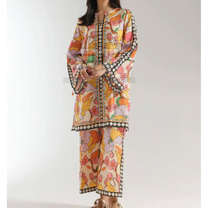 Ensemble Salwar Kameez pakistanais de luxe, léger, 2 pièces, élégant, en organza pakistanais, sur mesure - Product Image 6