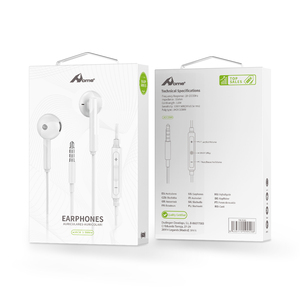 Écouteurs et casques de musique filaires avec connecteur jack 3.5mm Câble de 1 m avec contrôle du volume - Product Image 1