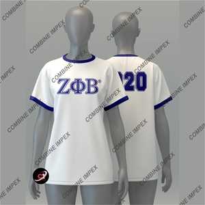 Zeta Phi Beta de gran tamaño de punto Waffle camiseta transpirable gráfico térmico de algodón de manga larga de talla grande para primavera otoño estaciones - Product Image 1