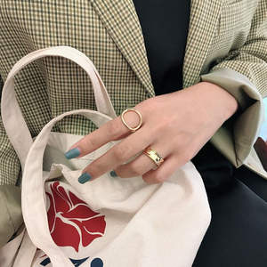 Bague audacieuse VIANRLA plaquée or 18 carats en argent sterling 925, style chiffres épais, tendance et élégante, incrustée, cadeau idéal - Product Image 6