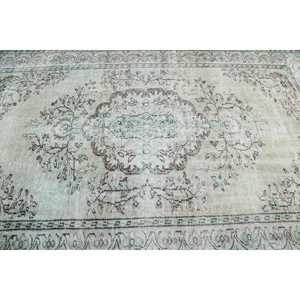 Alfombra Turca Vintage, Alfombra de 6.1x9.1 pies, Alfombra de Lana Ikat Azul - Product Image 5