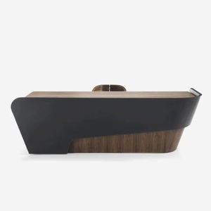 Italian Minimalist Design <b>Study</b> Room Furniture Wooden Computer Desk Curved <b>Table</b> China Origin for Apartment Home Office Workstat - Product Image 5