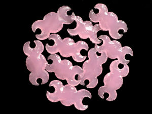 Vente en gros de pierres précieuses en cristal de quartz rose triple lune en forme de fleur, pierres brutes de guérison, certifiées par un tiers, Rajasthan - Product Image 5