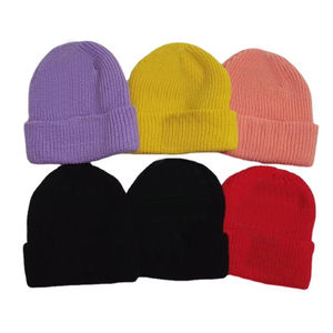 OEM Custom Winter <b>Slouchy</b> Acrylic Knit Unisex <b>Beanies</b> Character/Dot Hand Embroidery for Outdoor Sports Hunting Hiking Travelling - Product Image 1