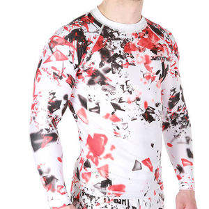 Grappling MMA Rash Guard Diseña tu propia camisa de compresión de sublimación Bjj Rashguard Impreso personalizado Hombres Tecnología OEM Long - Product Image 6