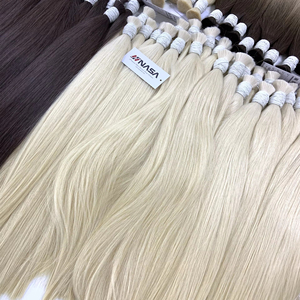 Venta al por mayor Bulk 100% Virgin Remy Extensiones de cabello vietnamita Resistente al desprendimiento Color claro Recto Onda natural Directo Nasa - Product Image 1