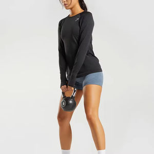 Camisetas Deportivas Personalizadas de Manga Larga para Mujer, de Alta Calidad, Transpirables, de Secado Rápido, con Estampado - Product Image 4