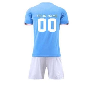 Maillots de football personnalisés, uniformes d'été respirants imprimés 100% polyester légers, antibactériens, séchage rapide, écologiques pour équipe - Product Image 6