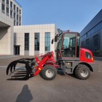 Caricatore Frontale Compatto Diesel Stile Europeo con Capacità di Carico 1000 KG e Accessori per Afferrare Tronchi ed Erba per Uso Forestale e Agricolo