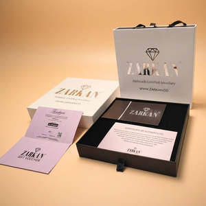 Ensemble de collier en argent serti de diamants pour mariage, certifié par Hallmark - Product Image 4