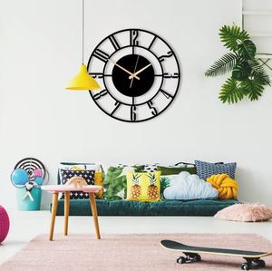 Grande horloge murale horloge unique pour votre maison horloges modernes silencieuses en métal noir décor intérieur décoratif nautique montre suspendue faite - Product Image 5
