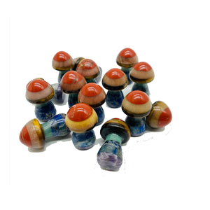 Haute qualité sept Chakra Gua Sha corps grattage outil de Massage cristal naturel champignon en gros pour le visage outil de pierres précieuses - Product Image 4