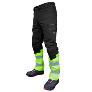 Safety Work Trousers Multi Pockets Work Pants Men Reflective Hi Vis Workwear Trousers High Quality Customized Bulk Wholesale