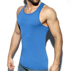 Camiseta sin mangas de algodón 100% de alta calidad para hombre, camiseta sin mangas de punto transpirable de secado rápido, diseño deportivo de moda personalizado - Product Image 5