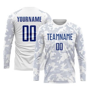 Uniforme de Fútbol de Alta Calidad, Conjunto Completo 2025, Ropa de Fútbol, Clubes Populares, Camiseta de Fútbol Masculina con Cuello Redondo, Color Azul y Blanco - Product Image 4