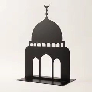 Decoración para el Hogar, Escultura Especial de Ramadán, Elegante Adorno de Metal para Mesa con Base de Madera para Decoración de Mezquita - Product Image 6