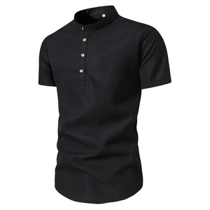 Camiseta Polo Hombres Cross border nueva camiseta casual de color sólido jersey de manga corta de temporada para hombres - Product Image 1