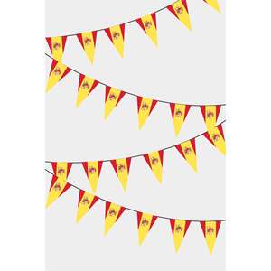Spain Triangular Flag Bunting for Party Decorations - Product Image 1