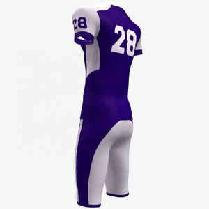 Maillot de football américain personnalisable sergé respirant impression par sublimation ensemble de conception personnalisée gratuite manches courtes à la mode - Product Image 3