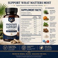 Capsules de soutien de la prostate au palmier nain, véganes, sans OGM, pour la santé masculine, vente en gros, fabricant OEM