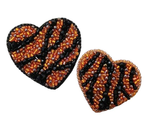 Pendiente de gota de diseño en forma de corazón bordado con cuentas de joyería de moda con estilo hecho a mano y Material de alta calidad - Product Image 3