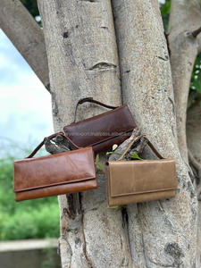 Pochette en cuir véritable fait à la main pour femmes, nouveau Style, élégant, décontracté, pleine fleur, poignée supérieure - Product Image 2