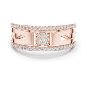 Bague en diamant cultivé en laboratoire de 0,464 carats pour femmes, clarté VVS-VS EF, or 18 carats, 14 carats, 10 carats et argent 925, or rose, or jaune, or blanc - Product Image 1