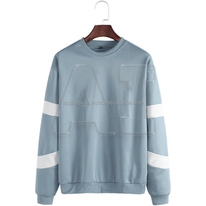 OEM Custom 3D Embossed Logo Men's <b>Fleece</b> Oversized Crewneck Hoodie <b>Sweatshirt</b> for Winter - Product Image 3