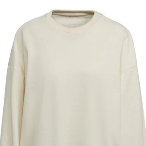 เสื้อสเวตเชิ้ตคอกลมสำหรับผู้หญิงฤดูหนาว - เสื้อฟลีซโอเวอร์ไซส์ พิมพ์โลโก้ด้านหน้า ปรับแต่งสีได้ บริการ OEM ขายส่ง 2 ชิ้น คุณภาพสูง - Product Image 3