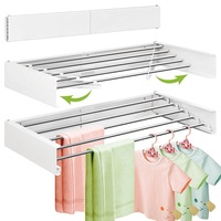 Séchoir à linge mural pliable, gain de place, séchoir à linge pliable mural