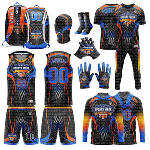 OFFRE SPÉCIALE Uniforme de basket-ball grande taille respirant Kits de vêtements de sport imprimés personnalisés paquet 100% polyester OEM ODM unisexe adulte - Product Image 1