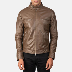 Otoño Álamo hombres precio al por mayor chaqueta de cuero de moda de los hombres de cuero de la PU chaquetas de cuero de alta calidad de los hombres - Product Image 1