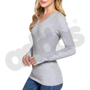 Nueva Camiseta de Mujer Lisa de Primera Calidad al por Mayor 2025, Camiseta Informal de Verano para Mujer - Product Image 5