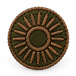 Raised Bullion Wire Badge Custom Handmade Embroidery <b>Patch</b> Decorative Sewing <b>Applique</b> For Hats Garments Uniforms Accessories - Product Image 1