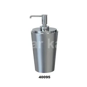 Soap & Lotion <b>Dispenser</b> <b>Pump</b> for Bathroom and Kitchen Counter Top Metal Pewter Finish Small Brushed Steel <b>Dispenser</b> - Product Image 1