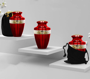 Urnes funéraires artisanales tendance en gros à bas prix, urne funéraire en métal pour cendres et fournitures funéraires - Product Image 4