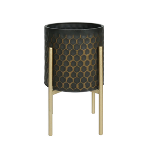 Maceta de Metal con Base de madera, decoración de jardín interior y exterior para el hogar, restaurante, maceta y maceta a precios asequibles - Product Image 3